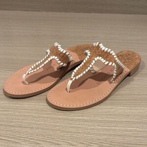 Jack Rogers Brown and White Sandals